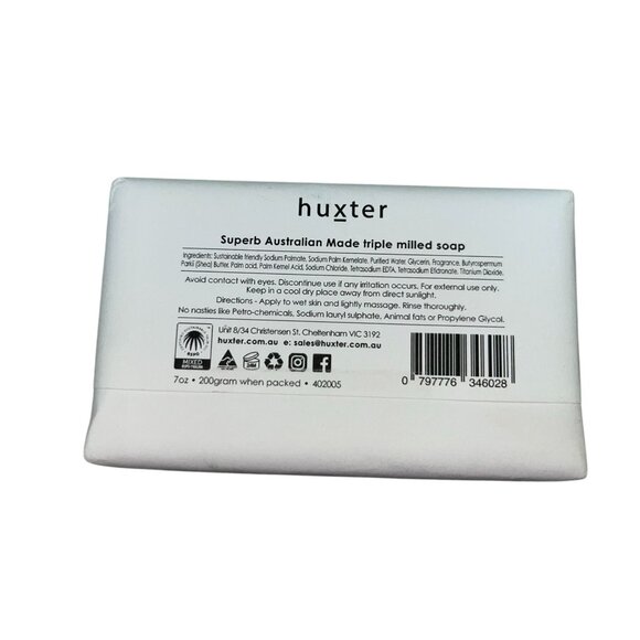 Huxter Superb Australian Made Triple Milled Soap Bar NEW 7oz Basil Lime Mandarin - Picture 2 of 6